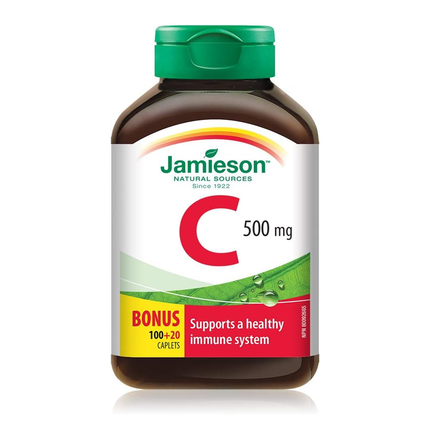 Jamieson - Vitamin C, 500mg | 100 + 20 Caplets