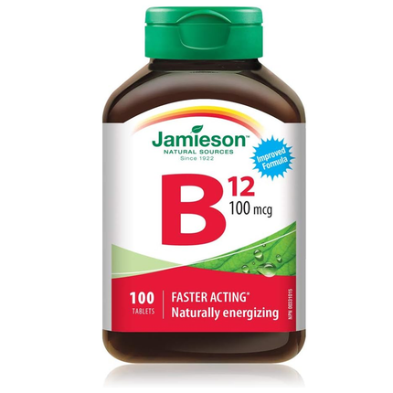 Jamieson - Vitamin B12, 100mcg | 100 Tablets