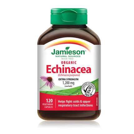 Jamieson - Extra Strength Organic Echinacea 1200 mg | 120 Capsules