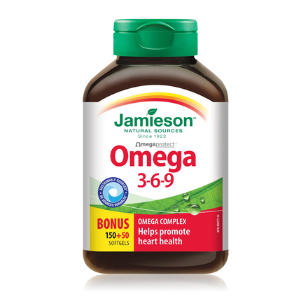 Jamieson - Omega 3-6-9 1200 mg | 150 + 50 Softgels