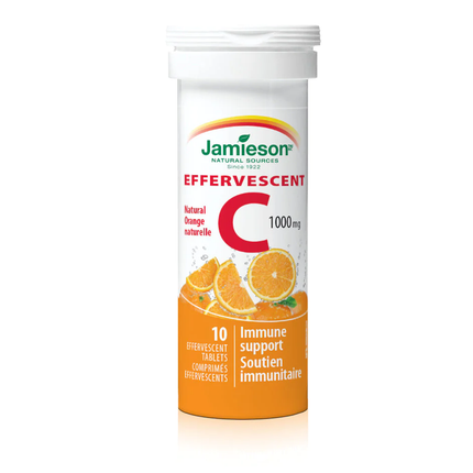 Jamieson - Effervescent Vitamin C - Natural Orange | 10 Tablets