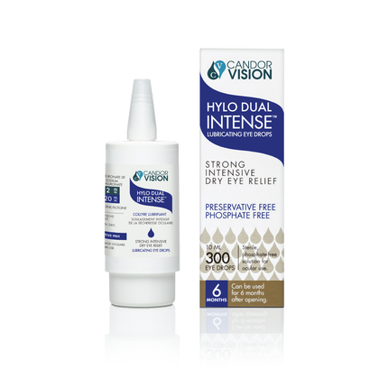 CandorVision - Hylo Dual Intense Lubricating Eye Drops - Strong Intensive Dry Eye Relief | 300 Drops