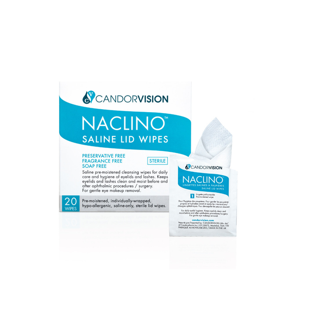 Candor Vision - Naclino Sterile Saline Lid Wipes | 20 Wipes