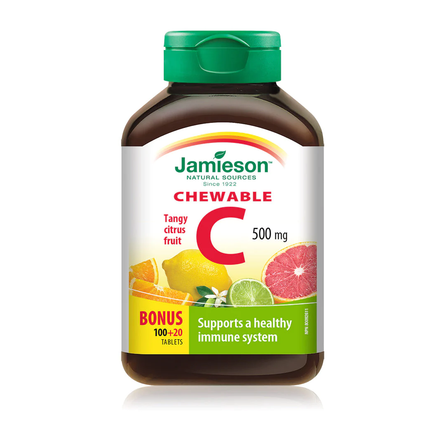 Jamieson - Chewable Vitamin C 500 mg - Tangy Citrus Fruit