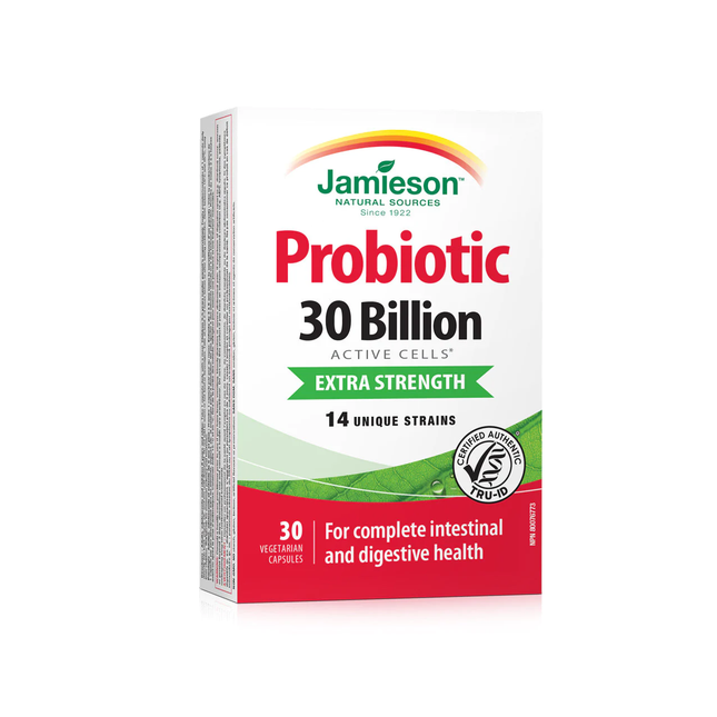 Jamieson - Extra Strength 30 Billion Probiotic | 30 Vegetarian Capsules
