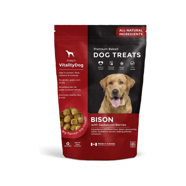 Foley's - Premium Baked Dog Treats - Bison With Saskatoon Berries